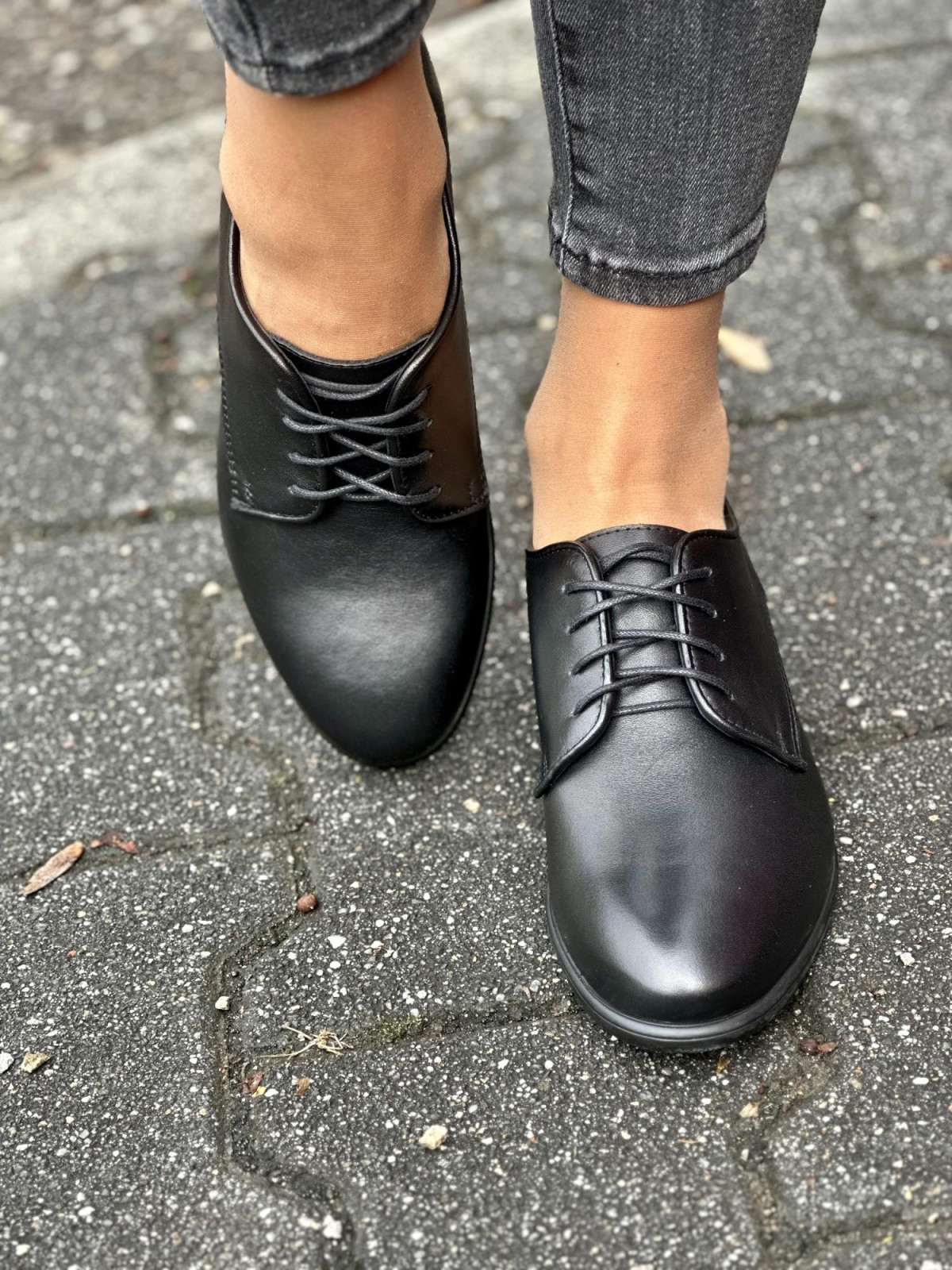 Damskie półbuty ze skóry naturalnej, Polskiej produkcji