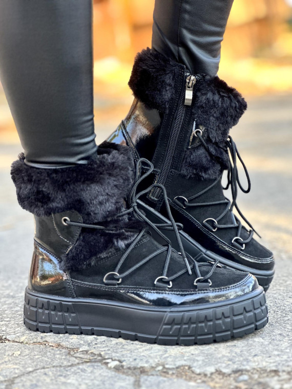 Eleganckie śniegowce z naturalnej skóry