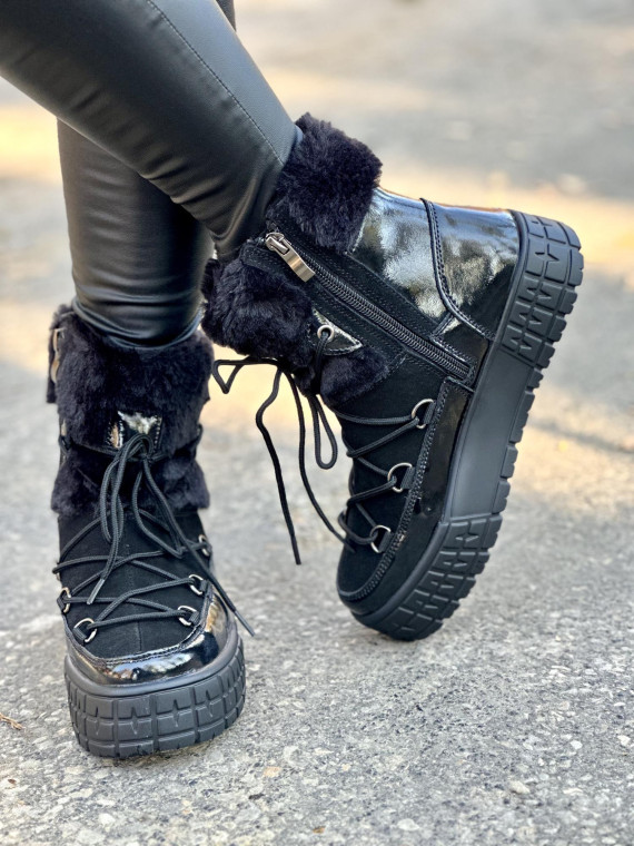 Eleganckie śniegowce z naturalnej skóry