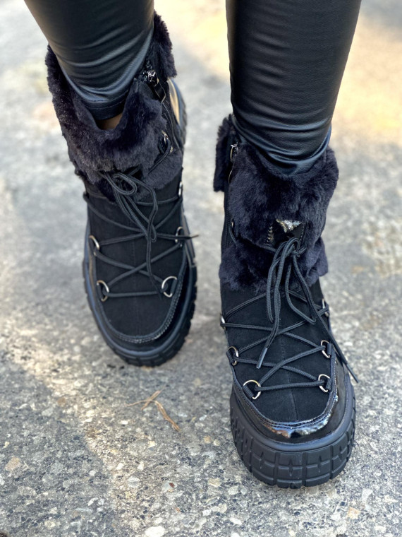 Eleganckie śniegowce z naturalnej skóry