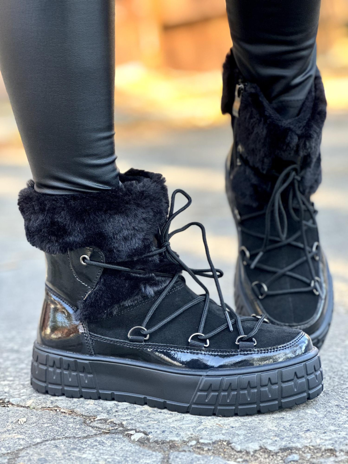 Eleganckie śniegowce z naturalnej skóry