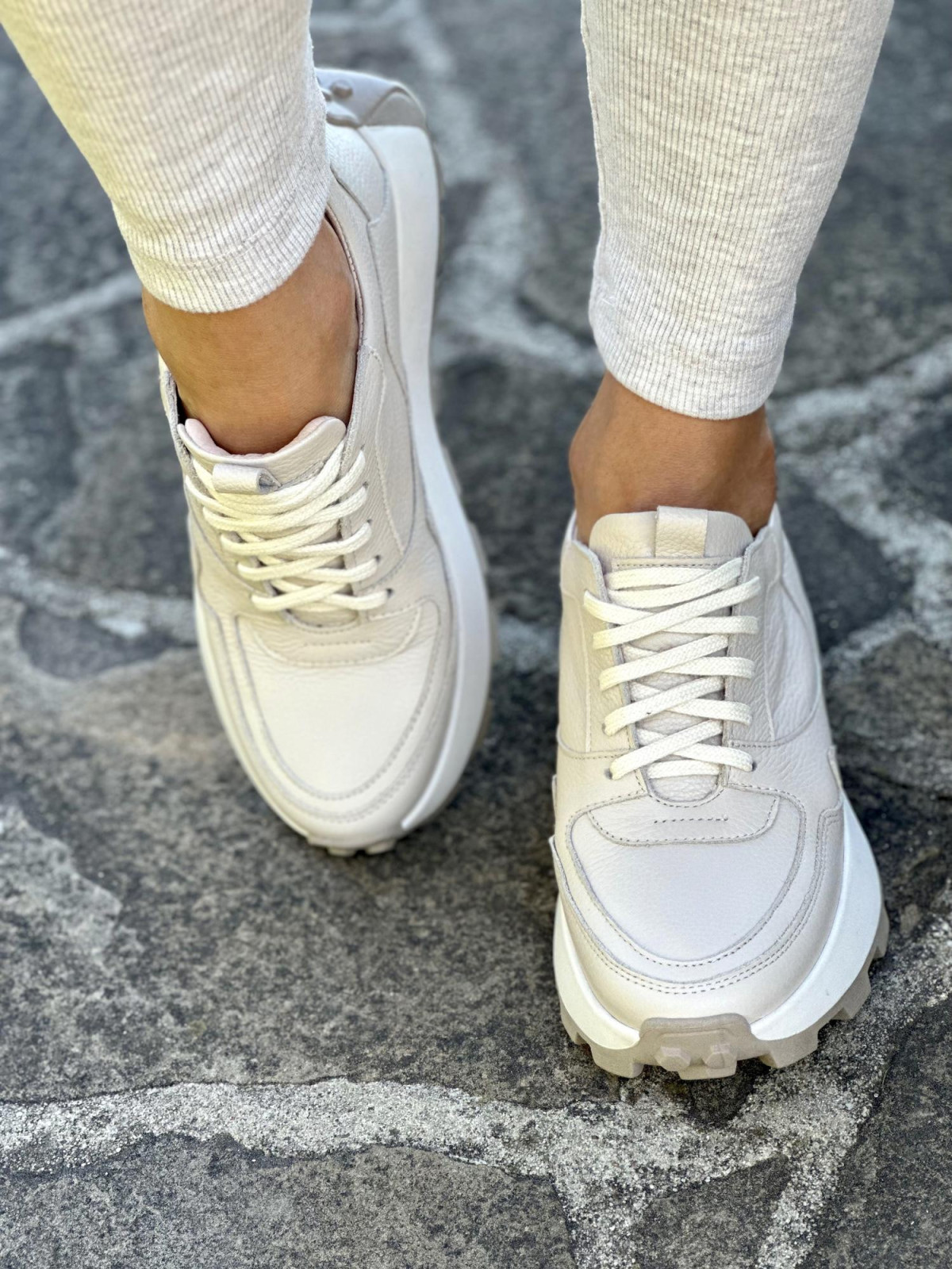 Sneakersy OLEKSY ze skóry Polskiej produkcji