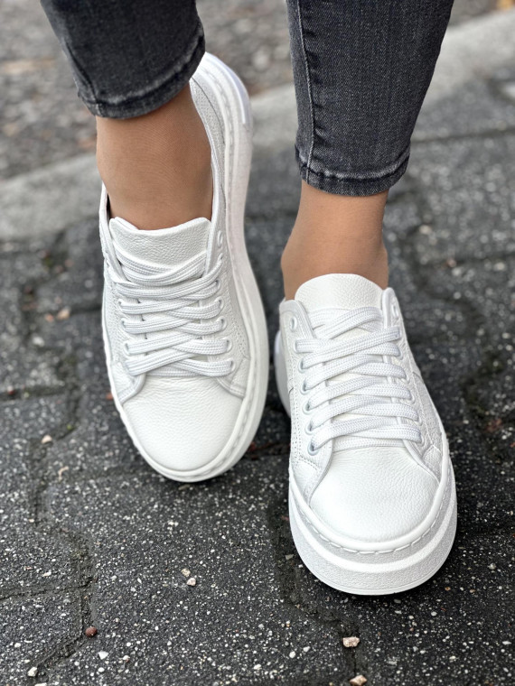 Stylowe sneakersy OLEKSY ze skóry naturalnej, Polskiej produkcji