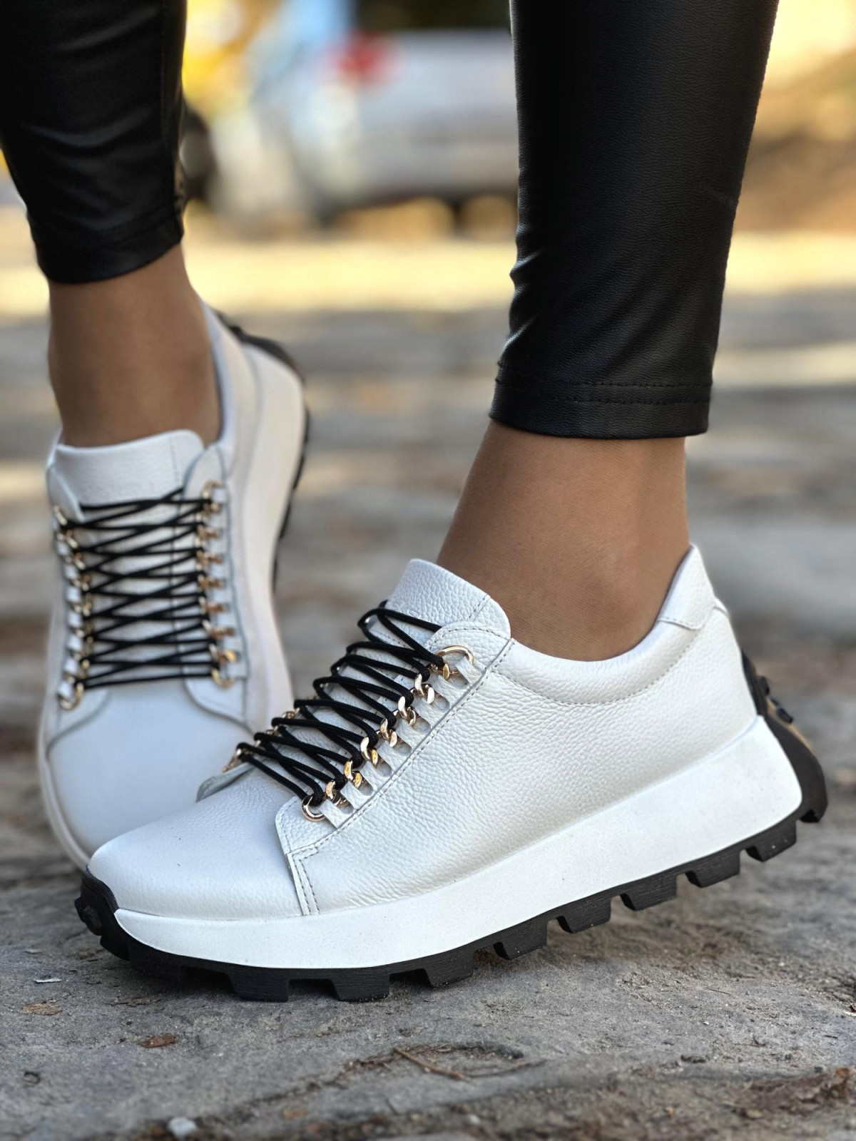 Sneakersy OLEKSY ze skóry Polskiej produkcji