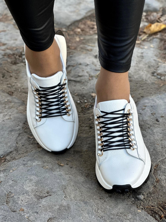 Sneakersy OLEKSY ze skóry Polskiej produkcji