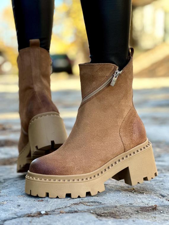 Botki skórzane OLEKSY Polskiej produkcji