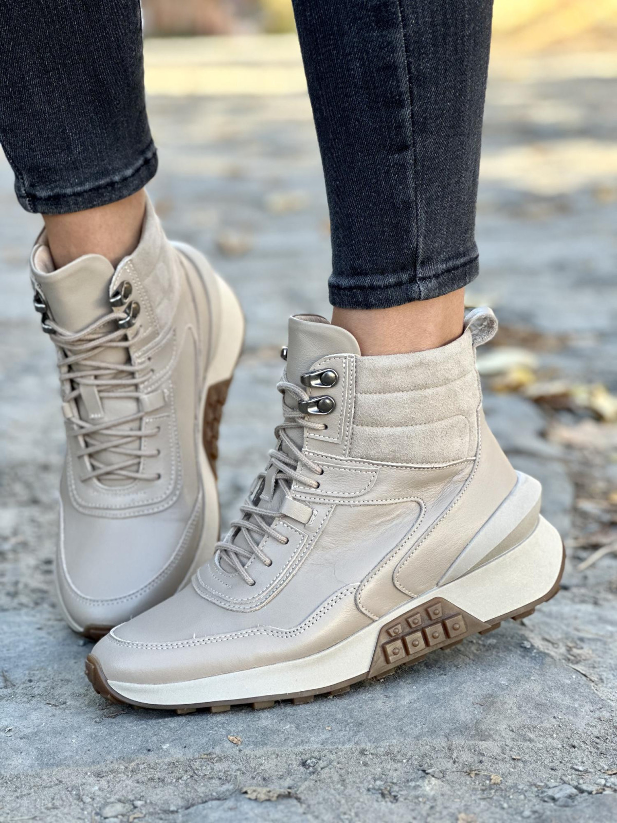 Sneakersy OLEKSY ze skóry Polskiej produkcji