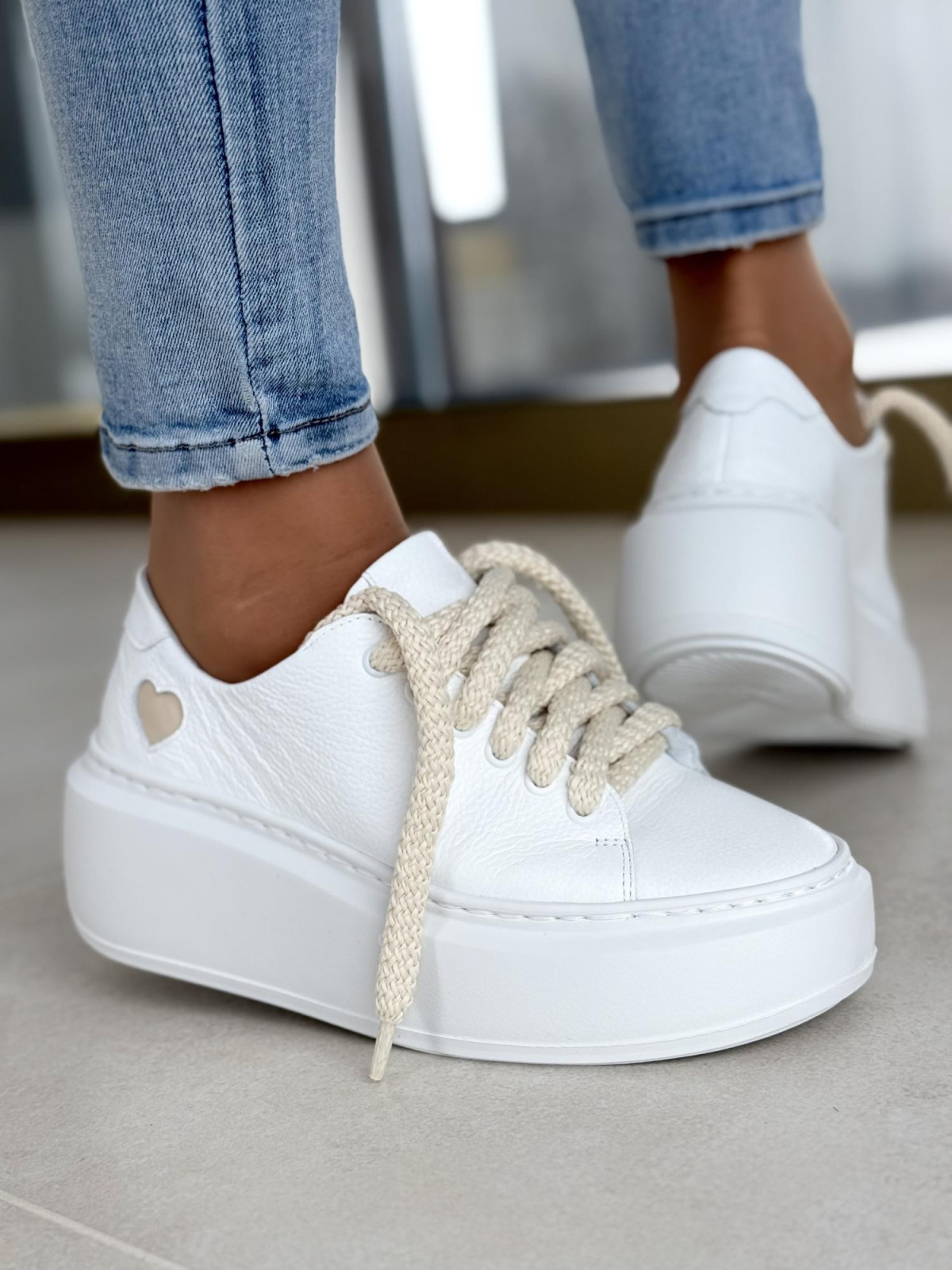 Sneakersy OLEKSY ze skóry Polskiej produkcji