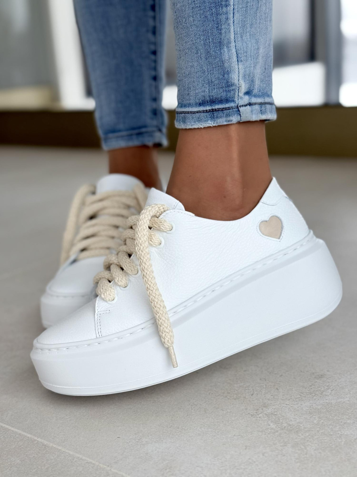 Sneakersy OLEKSY ze skóry Polskiej produkcji