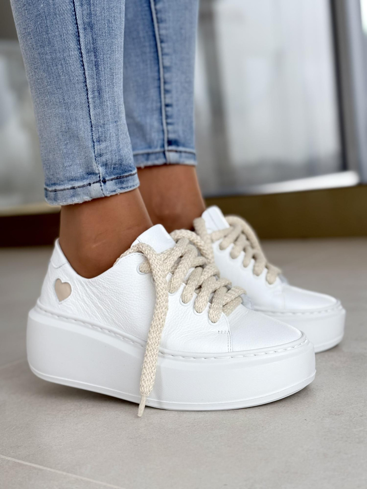 Sneakersy OLEKSY ze skóry Polskiej produkcji