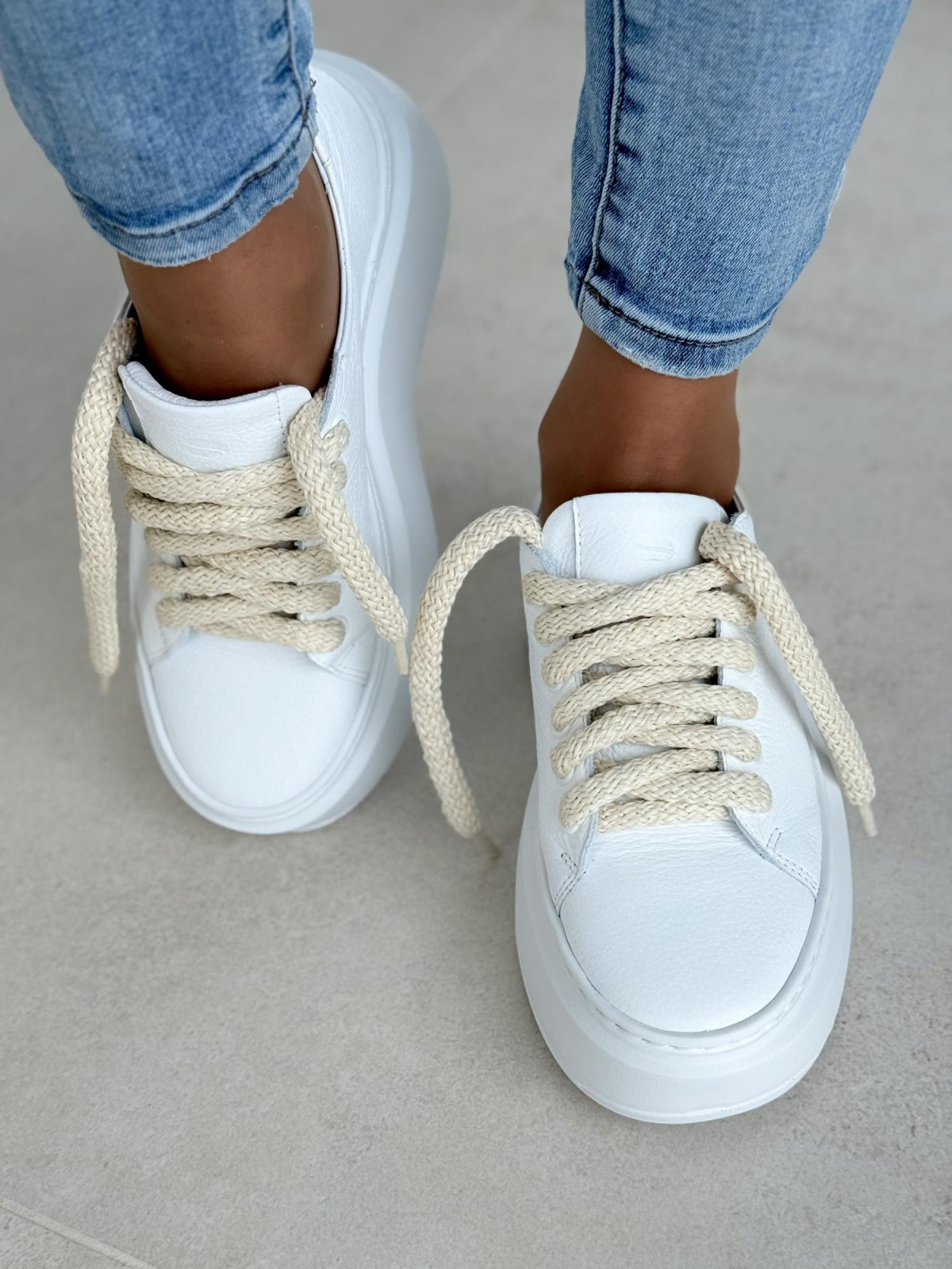 Sneakersy OLEKSY ze skóry Polskiej produkcji