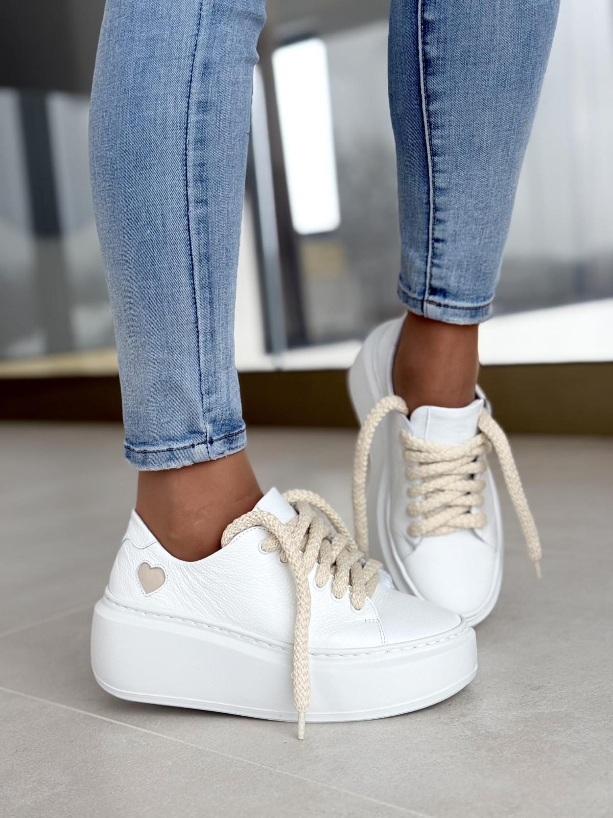 Sneakersy OLEKSY ze skóry Polskiej produkcji