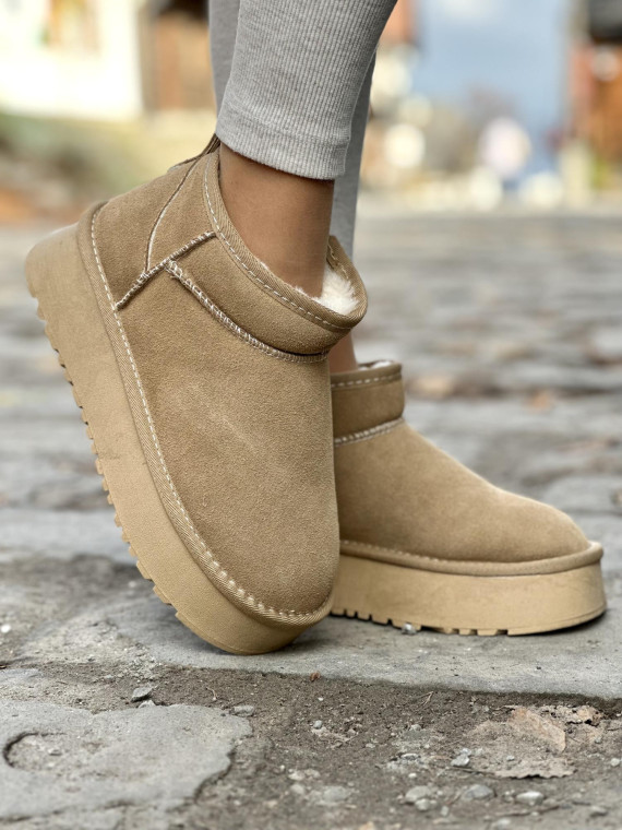 Śniegowce ze skóry naturalnej