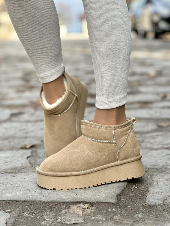 Śniegowce ze skóry naturalnej