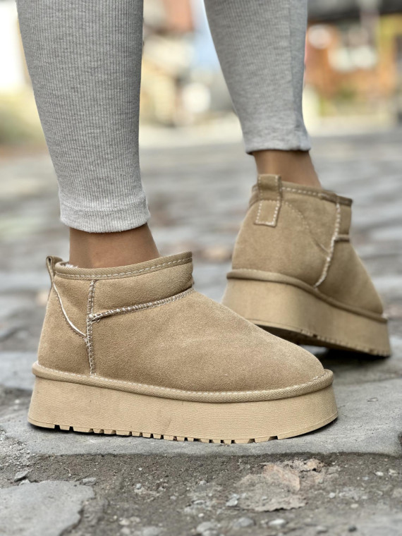 Śniegowce ze skóry naturalnej