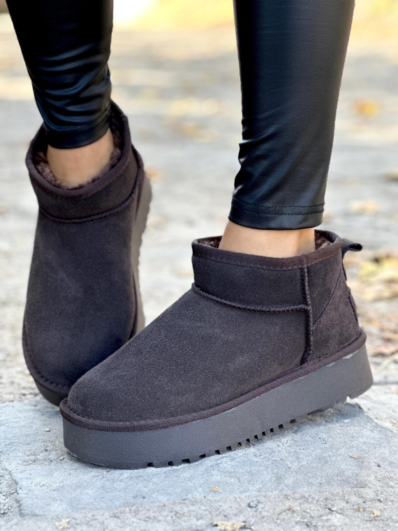 Minimalistyczne Śniegowce z Naturalnej Skóry