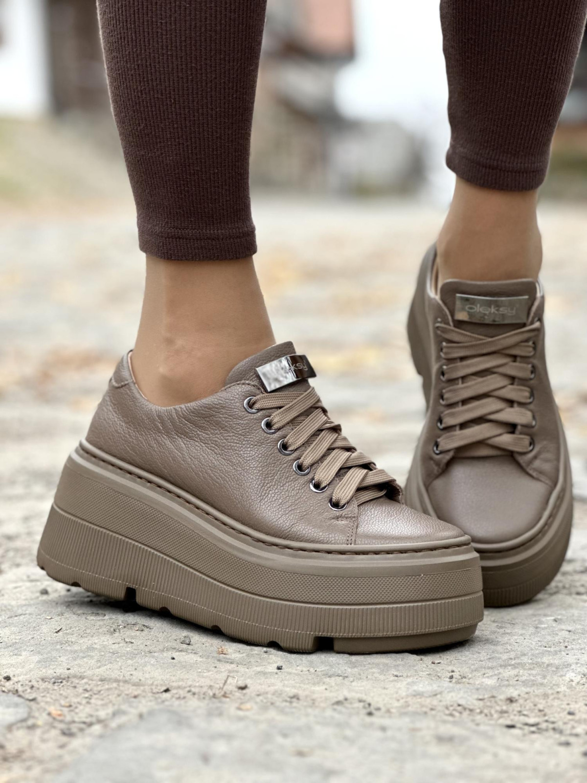 Sneakersy OLEKSY ze skóry Polskiej produkcji