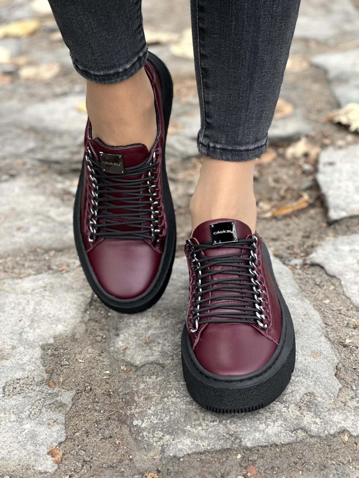 Trampki damskie skórzane OLEKSY polskiej produkcji