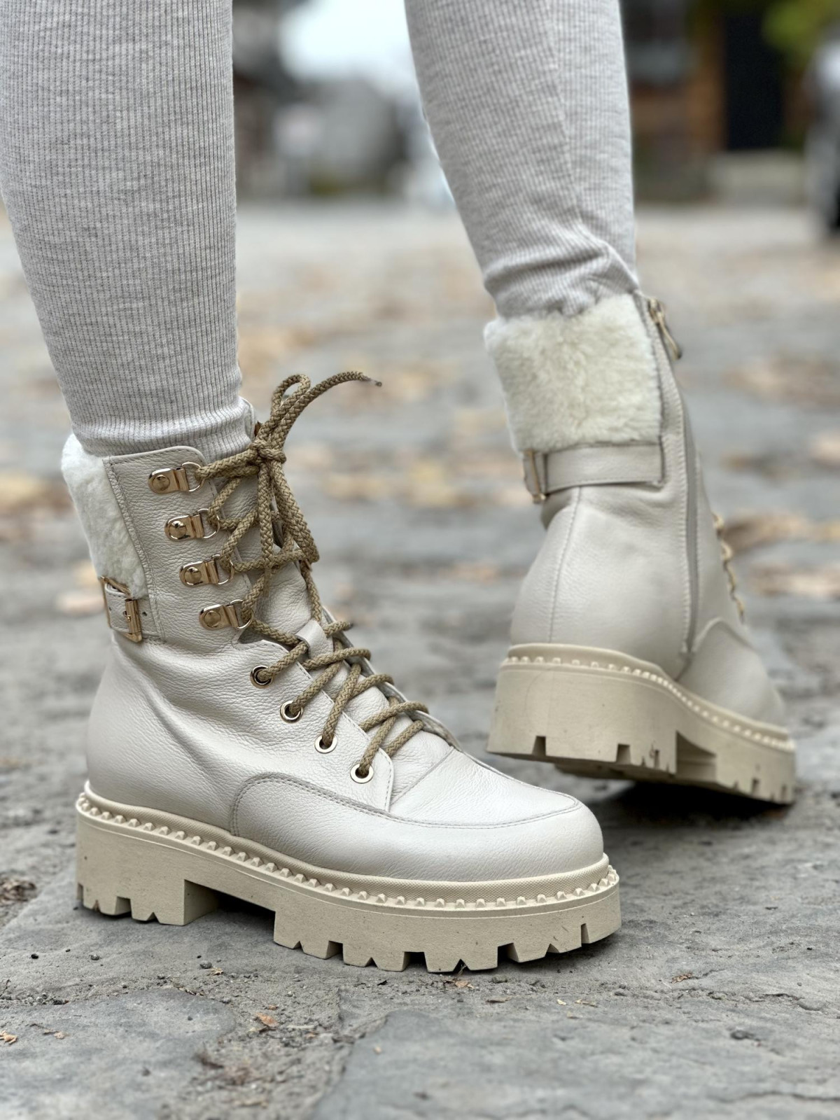 Śniegowce skórzane OLEKSY Polskiej produkcji