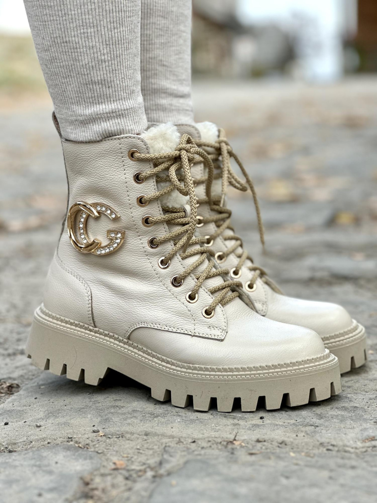 Śniegowce skórzane OLEKSY Polskiej produkcji