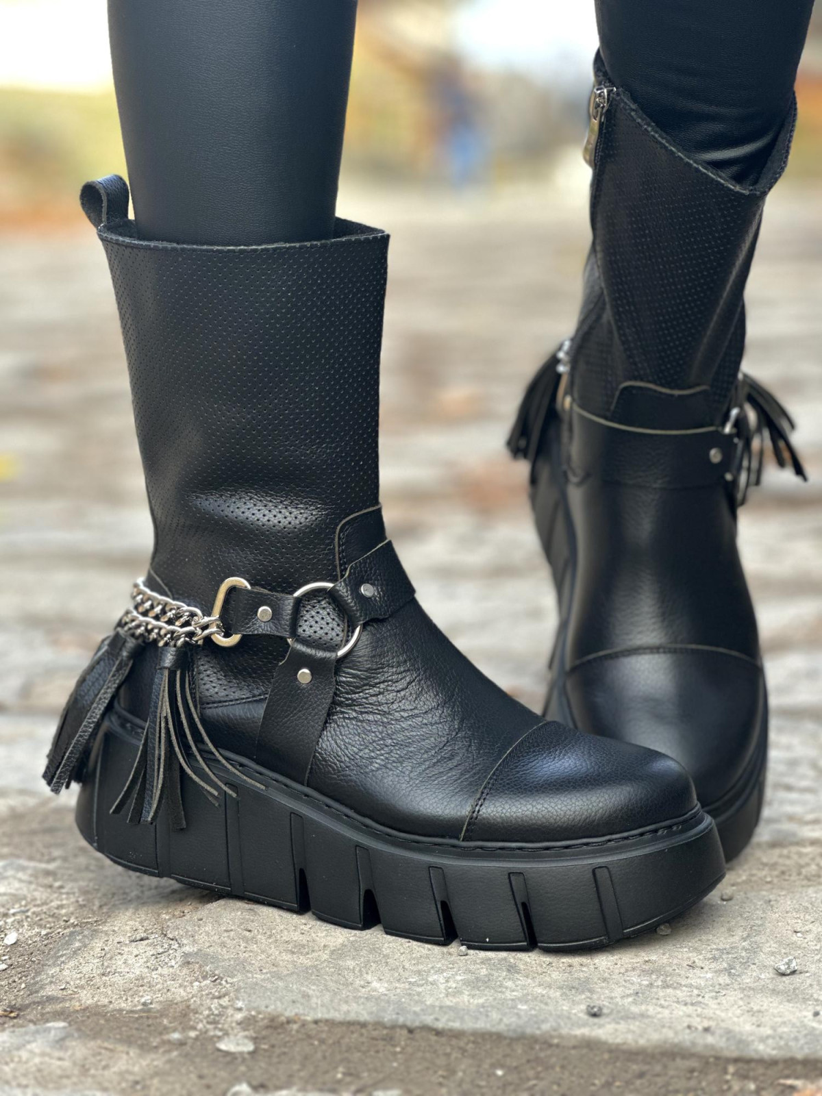 Botki skórzane OLEKSY Polskiej produkcji