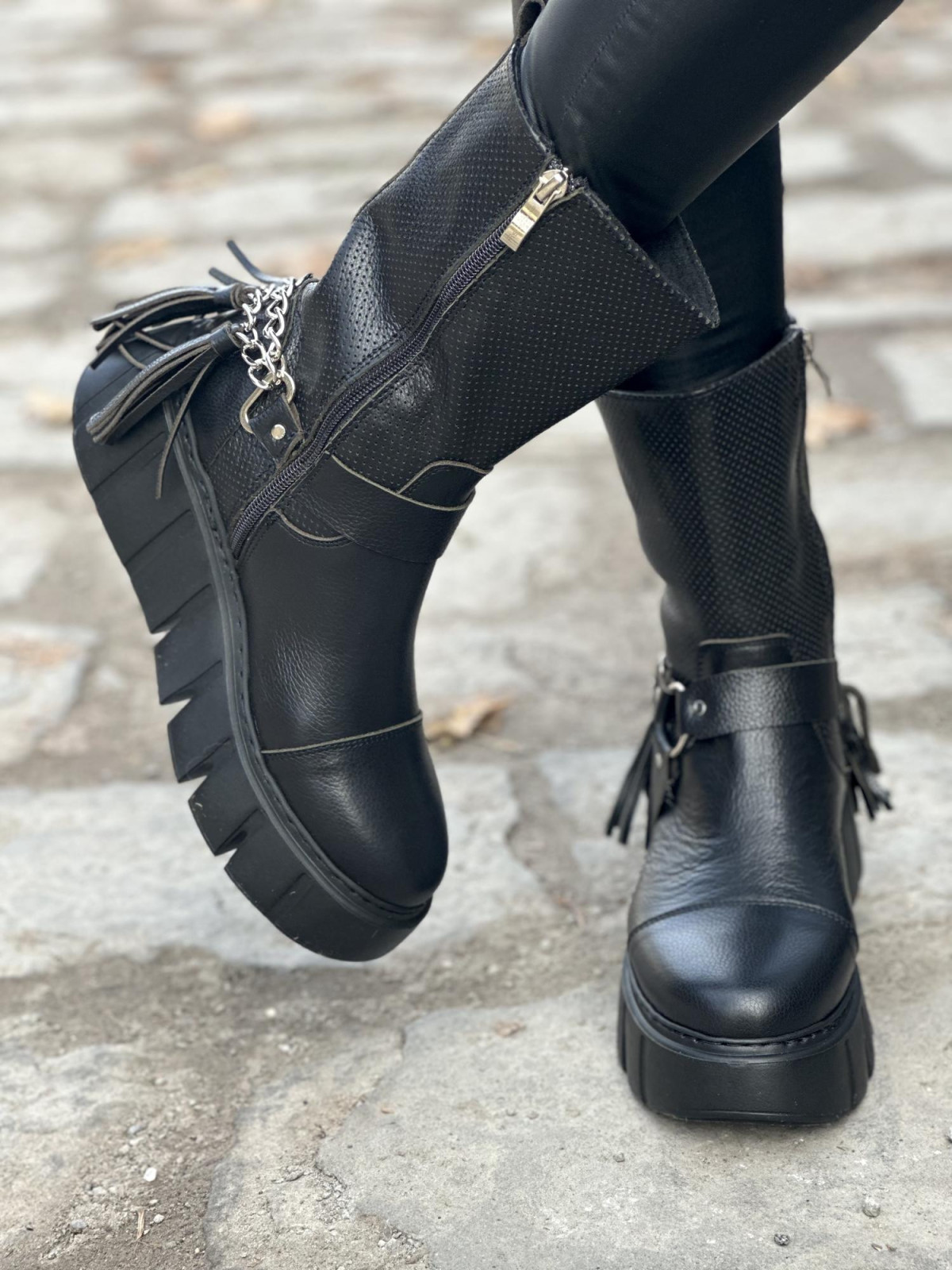 Botki skórzane OLEKSY Polskiej produkcji