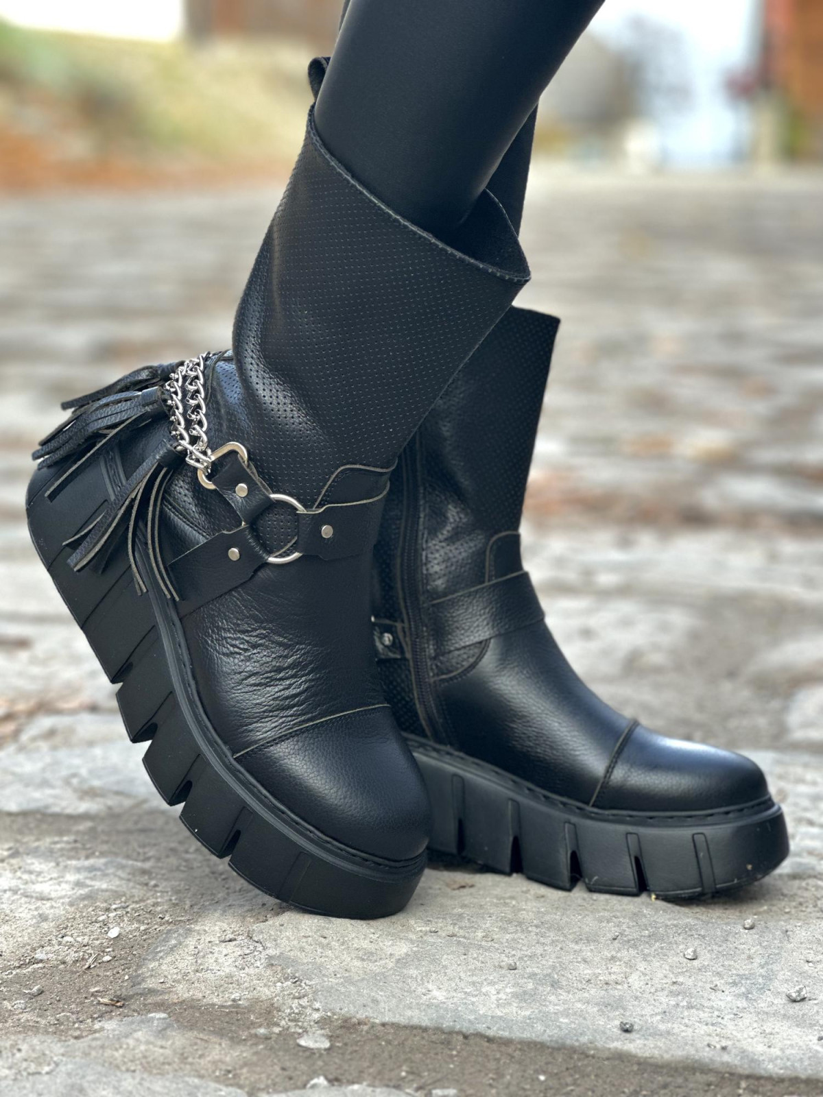 Botki skórzane OLEKSY Polskiej produkcji