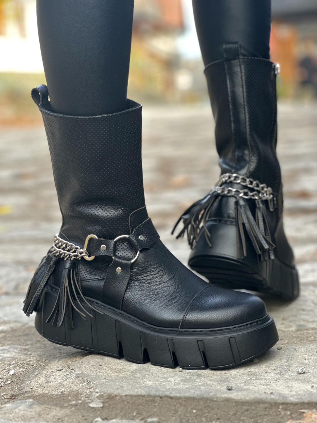 Botki skórzane OLEKSY Polskiej produkcji