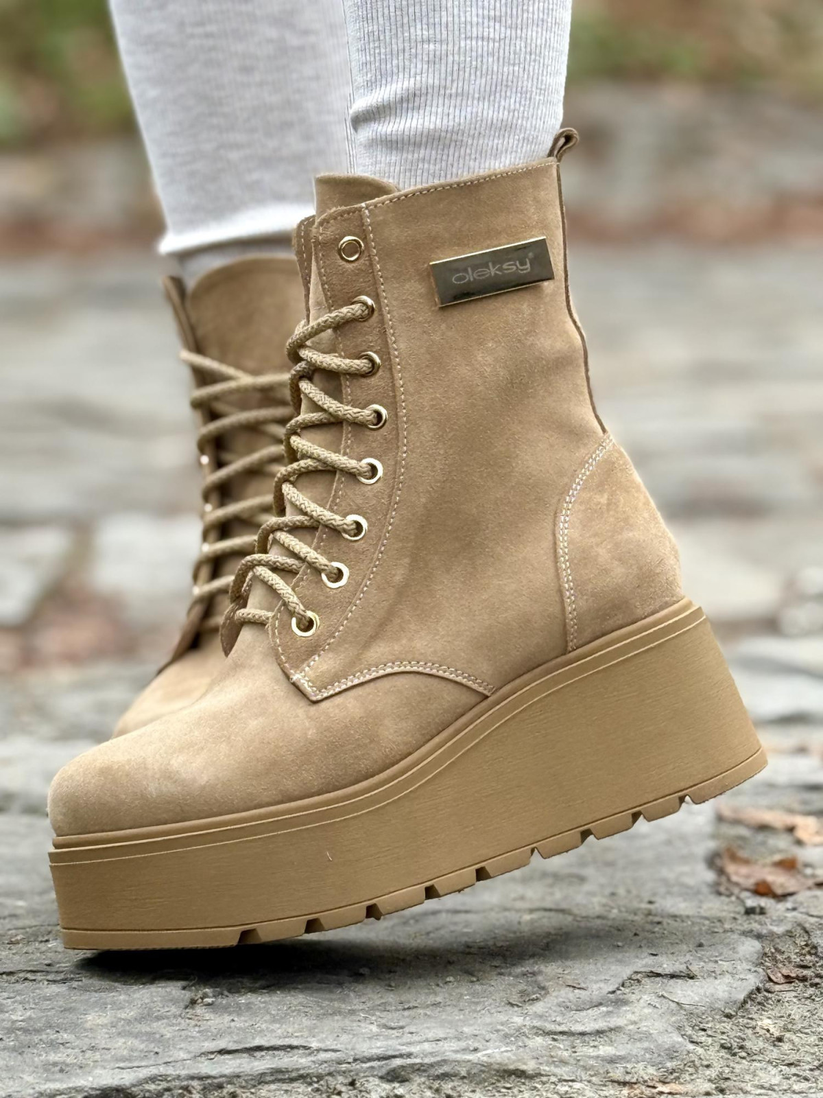 Botki skórzane OLEKSY Polskiej produkcji