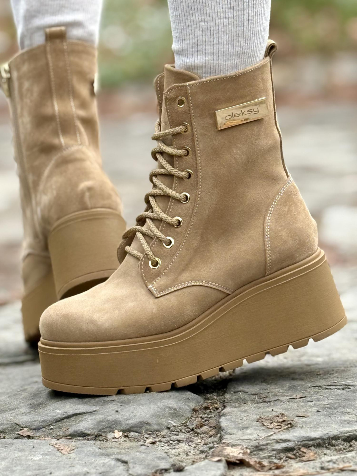 Botki skórzane OLEKSY Polskiej produkcji