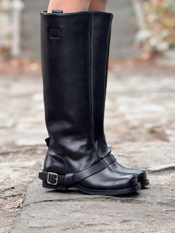 Kozaki damskie ze skóry naturalnej