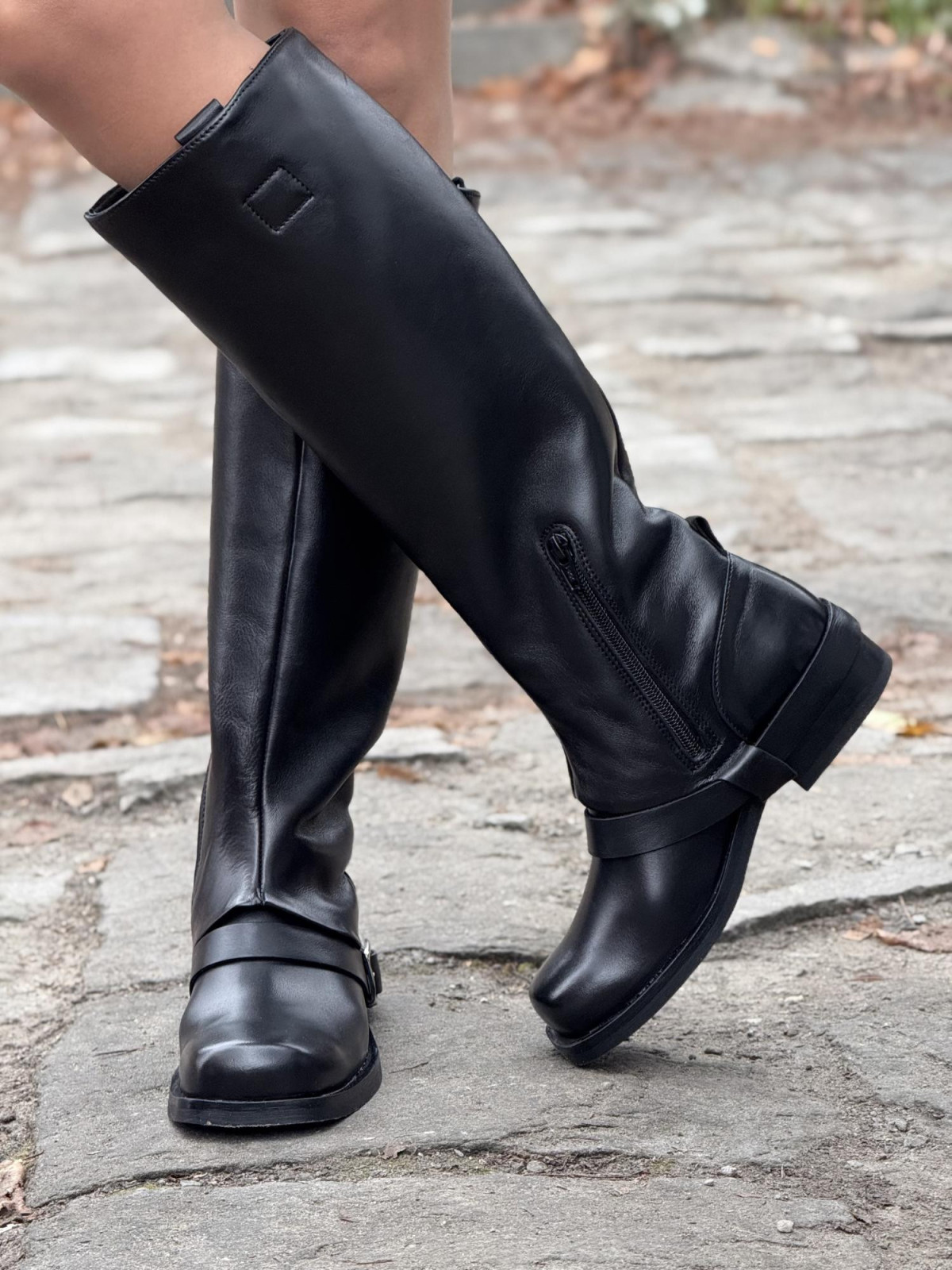 Kozaki damskie ze skóry naturalnej