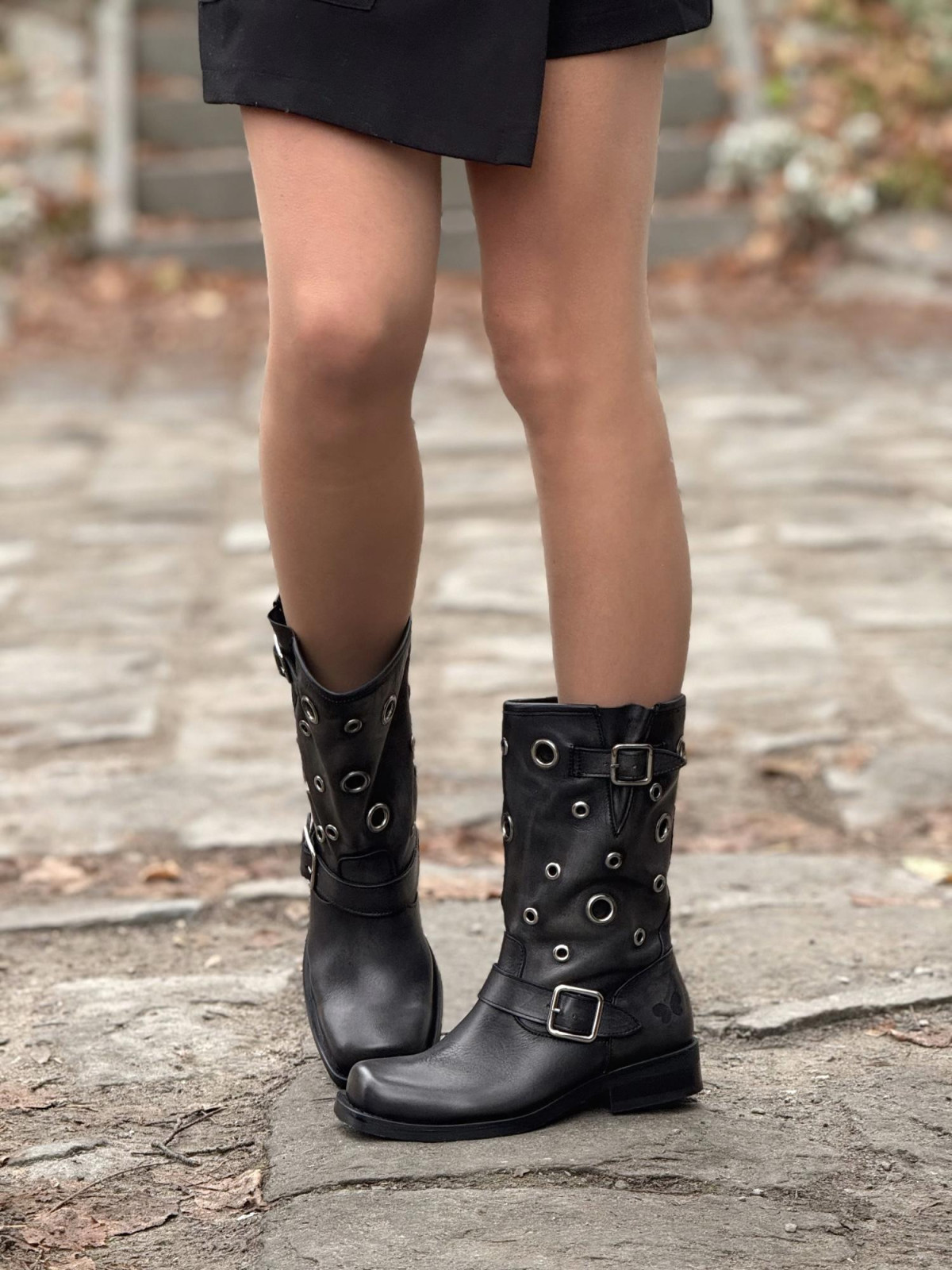 Botki damskie ze skóry naturalnej