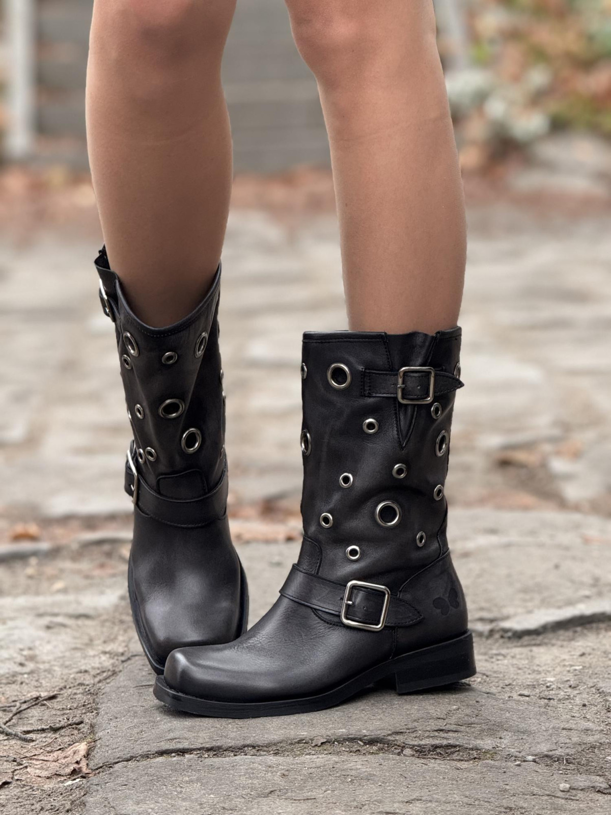 Botki damskie ze skóry naturalnej