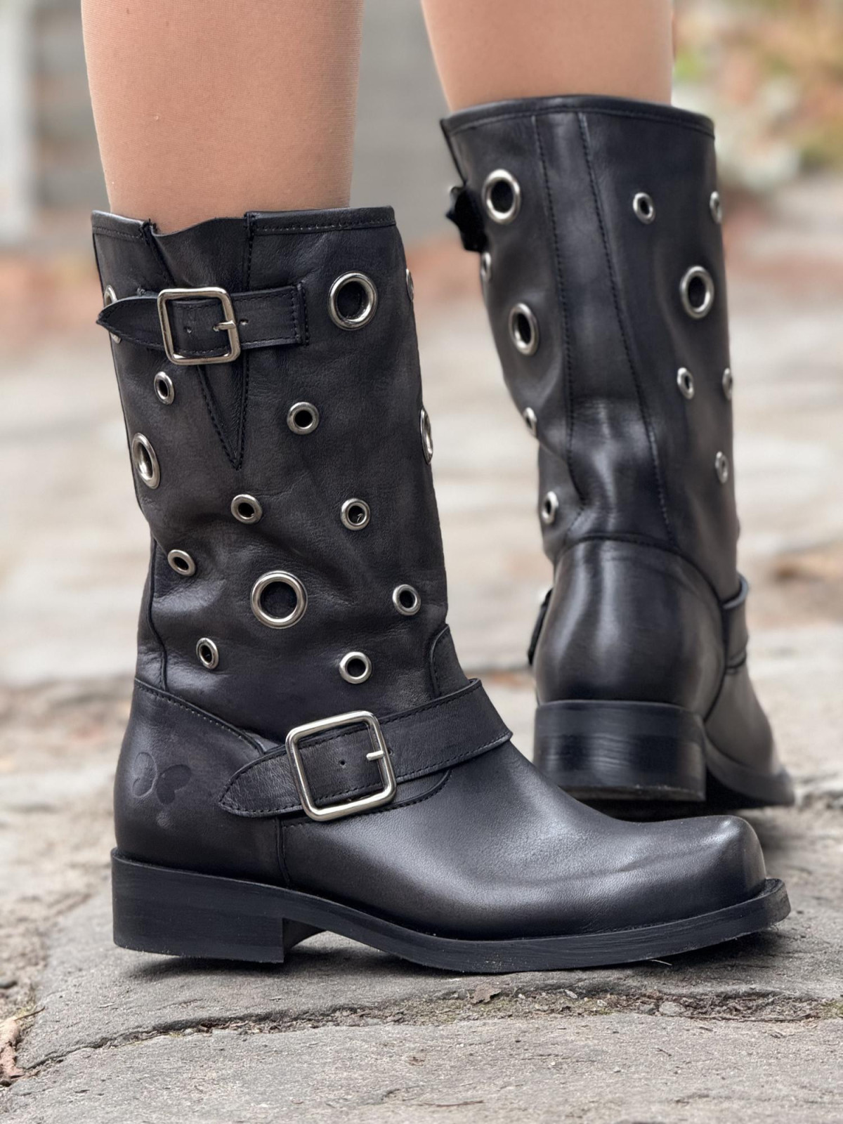 Botki damskie ze skóry naturalnej