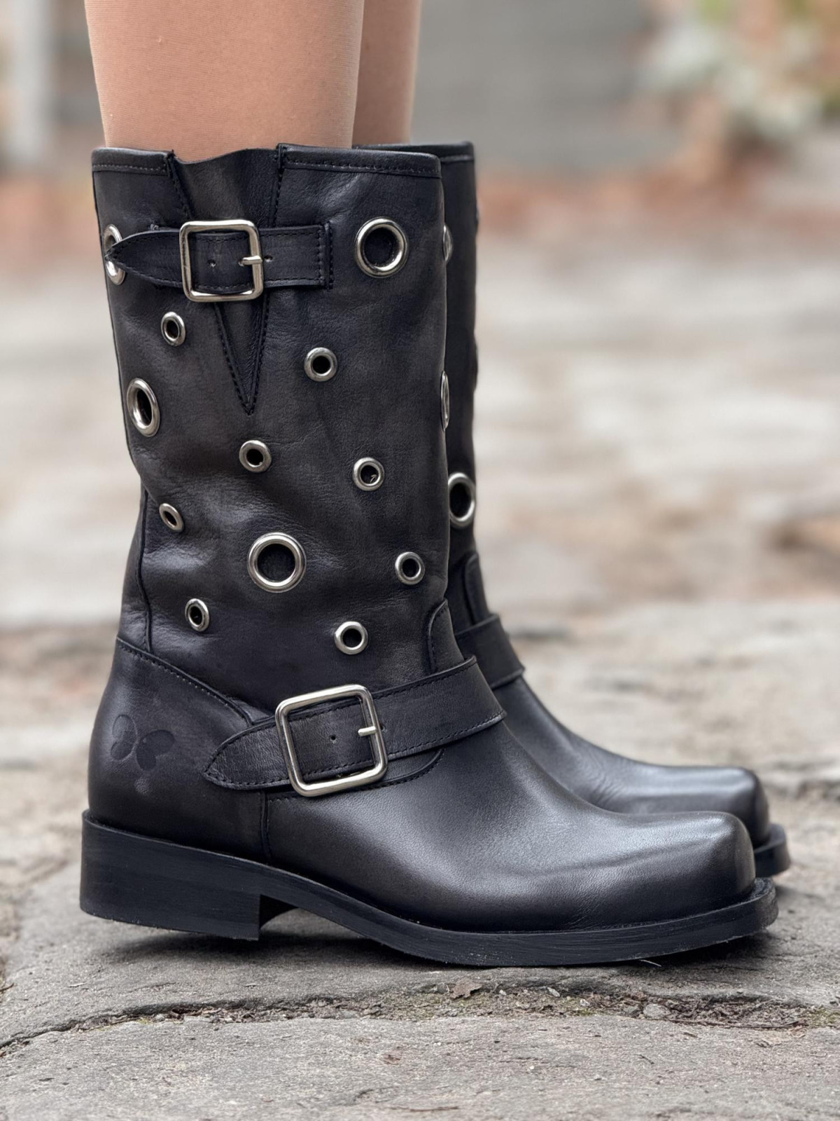 Botki damskie ze skóry naturalnej