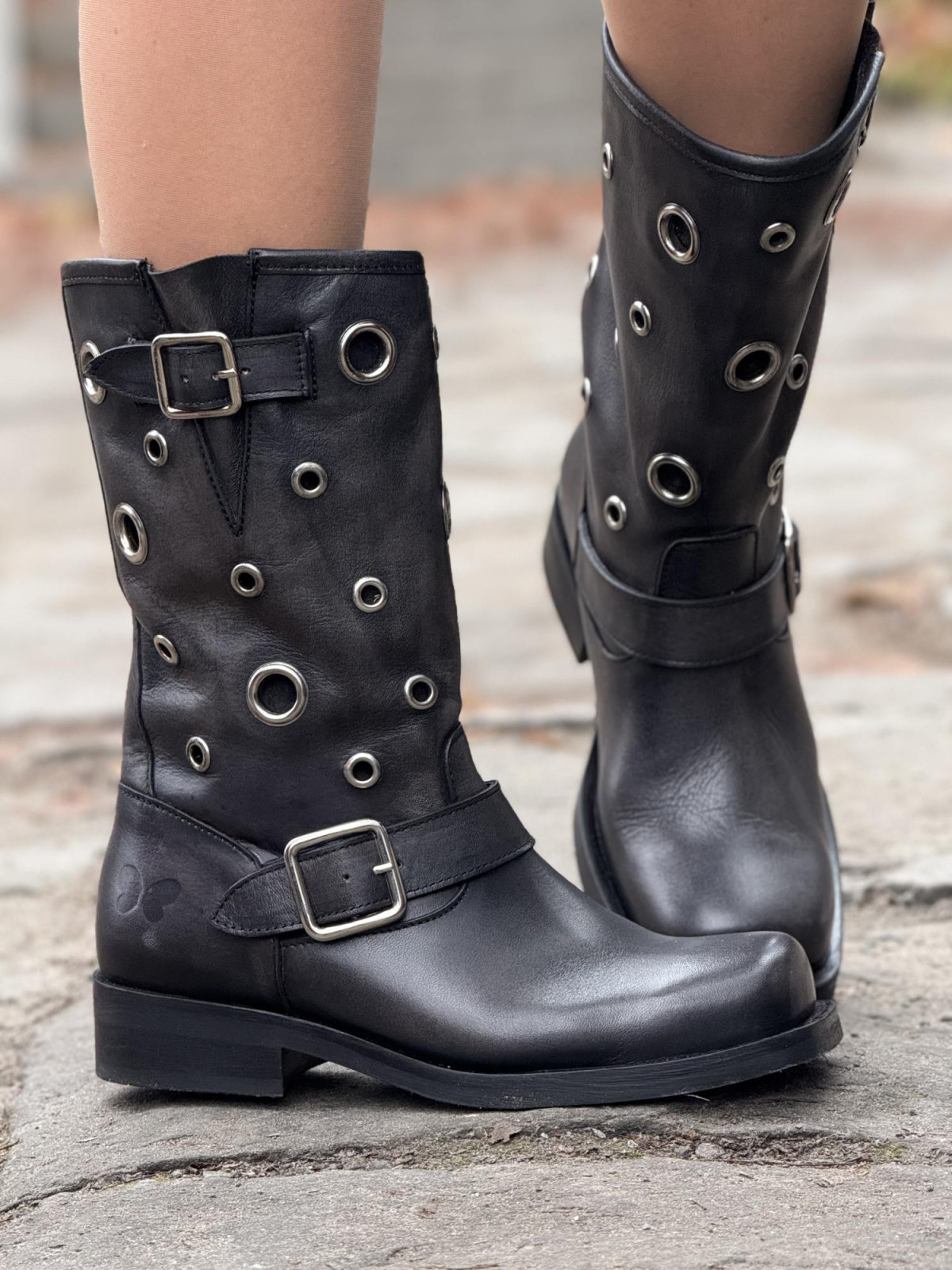 Botki damskie ze skóry naturalnej