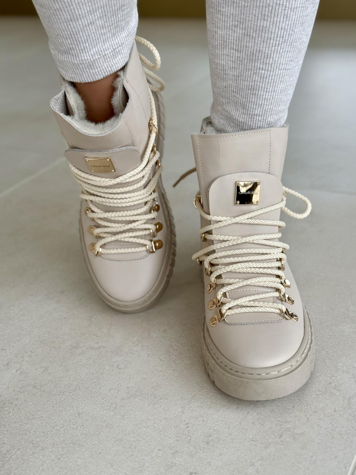 Botki skórzane OLEKSY Polskiej produkcji