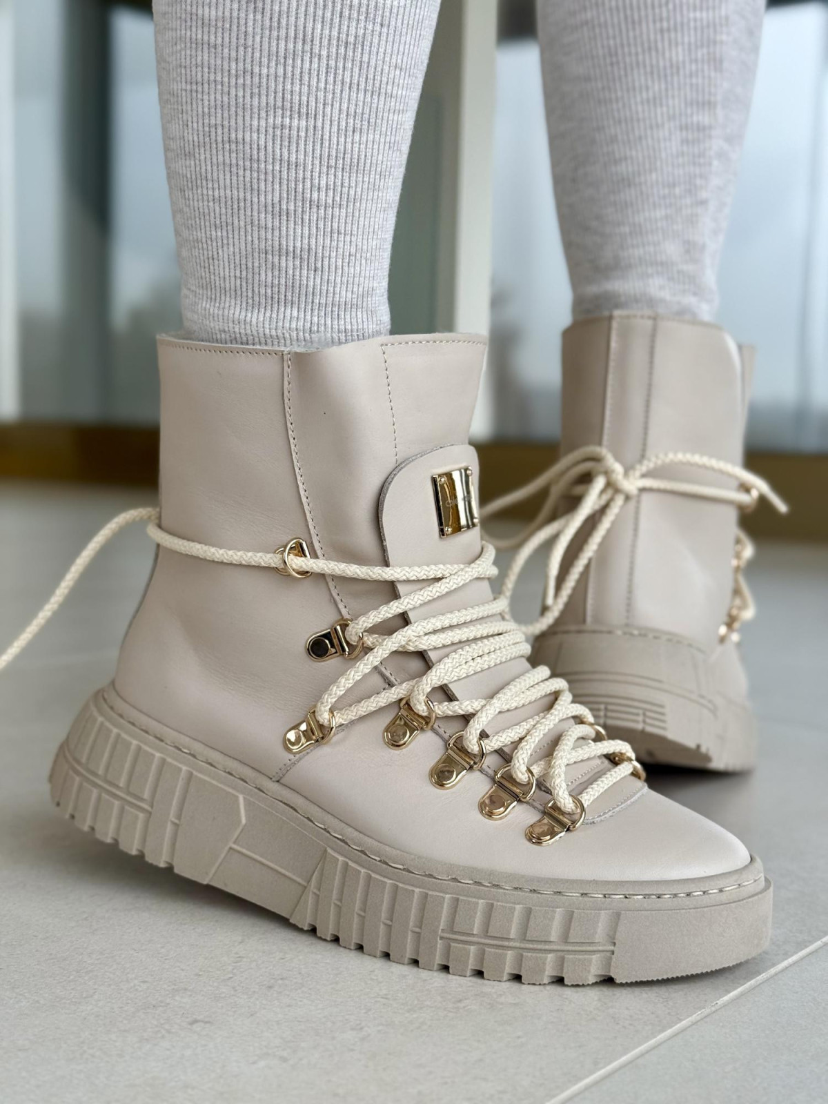 Botki skórzane OLEKSY Polskiej produkcji