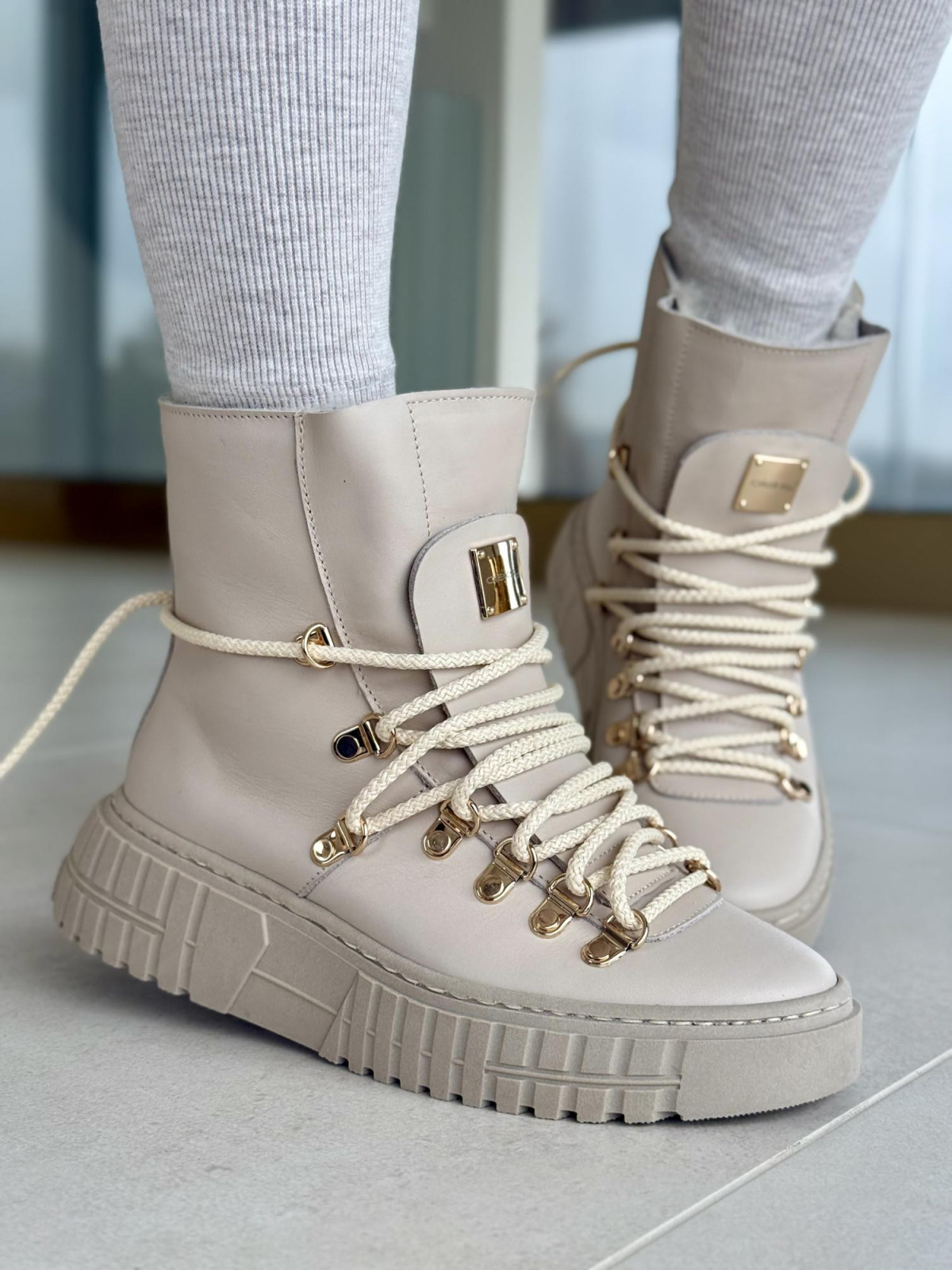 Botki skórzane OLEKSY Polskiej produkcji