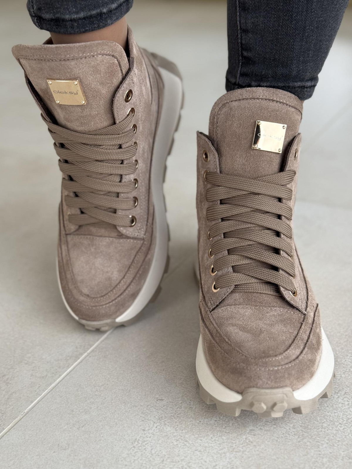 Sneakersy OLEKSY ze skóry Polskiej produkcji