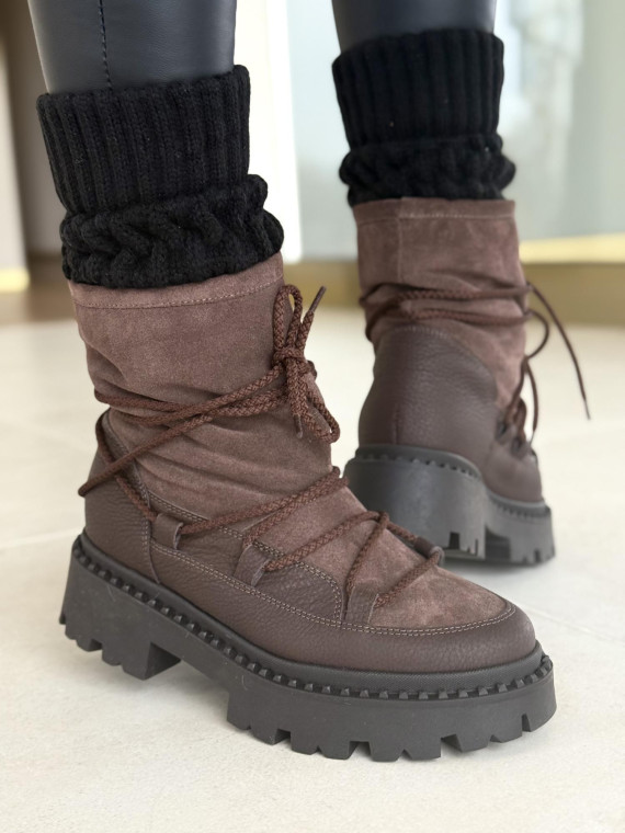 Śniegowce skórzane OLEKSY Polskiej produkcji