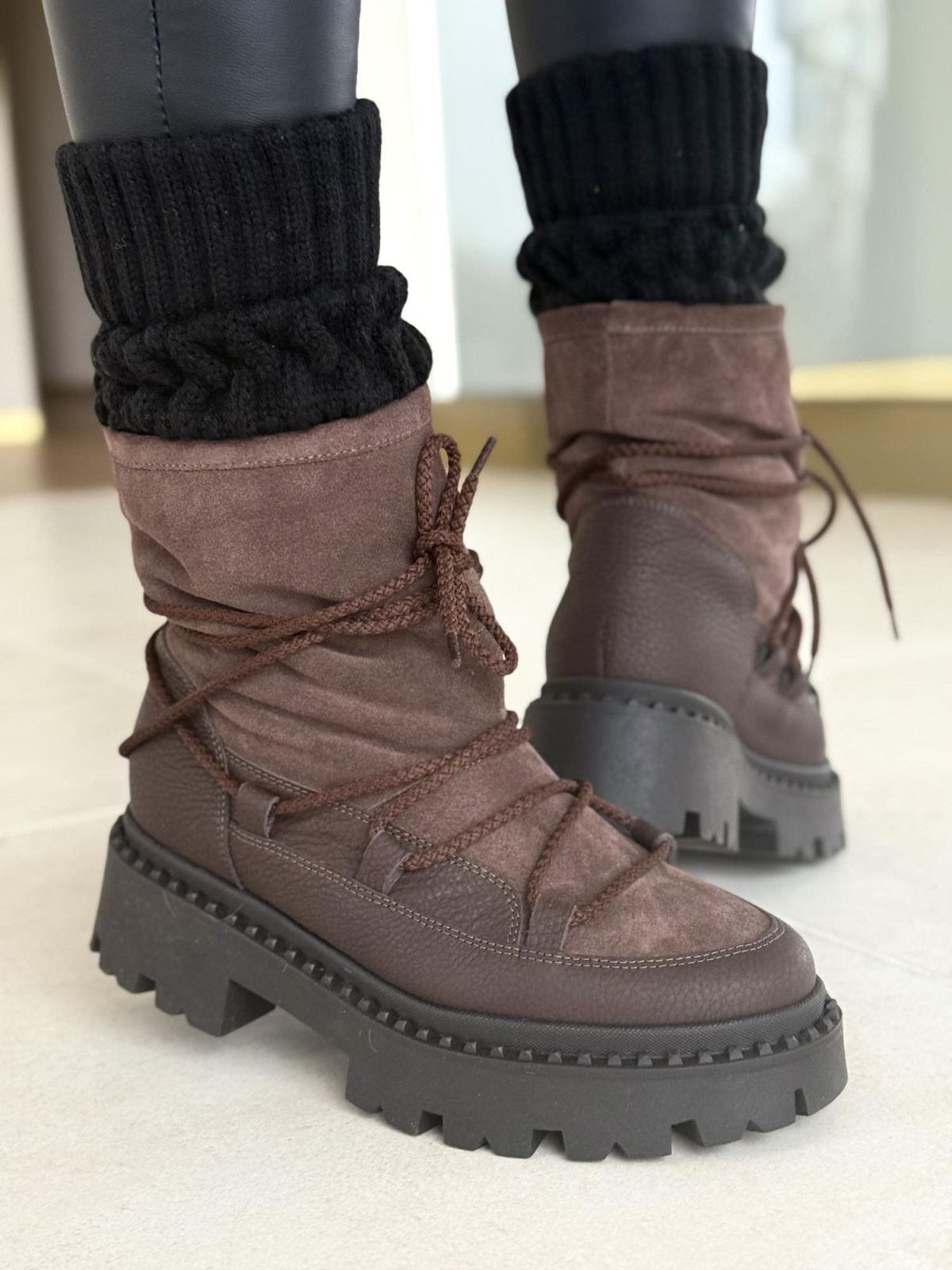 Śniegowce skórzane OLEKSY Polskiej produkcji