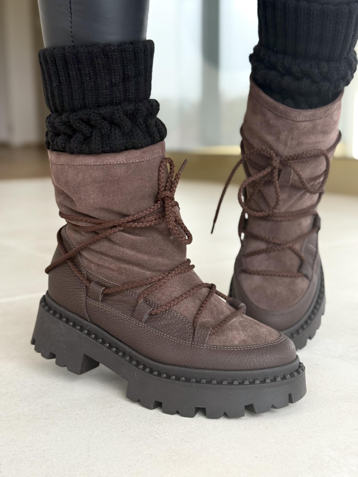 Śniegowce skórzane OLEKSY Polskiej produkcji