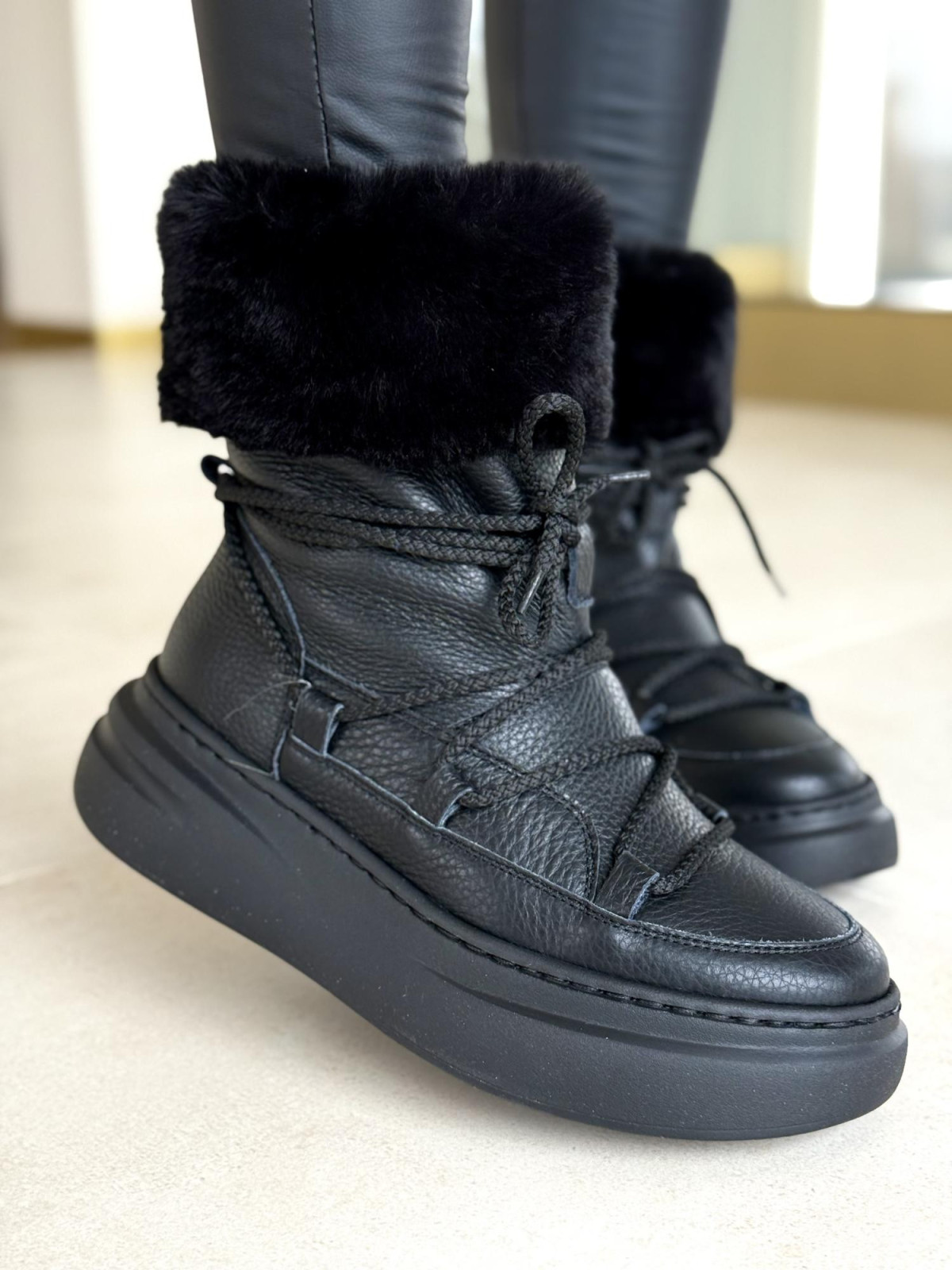 Śniegowce skórzane OLEKSY Polskiej produkcji