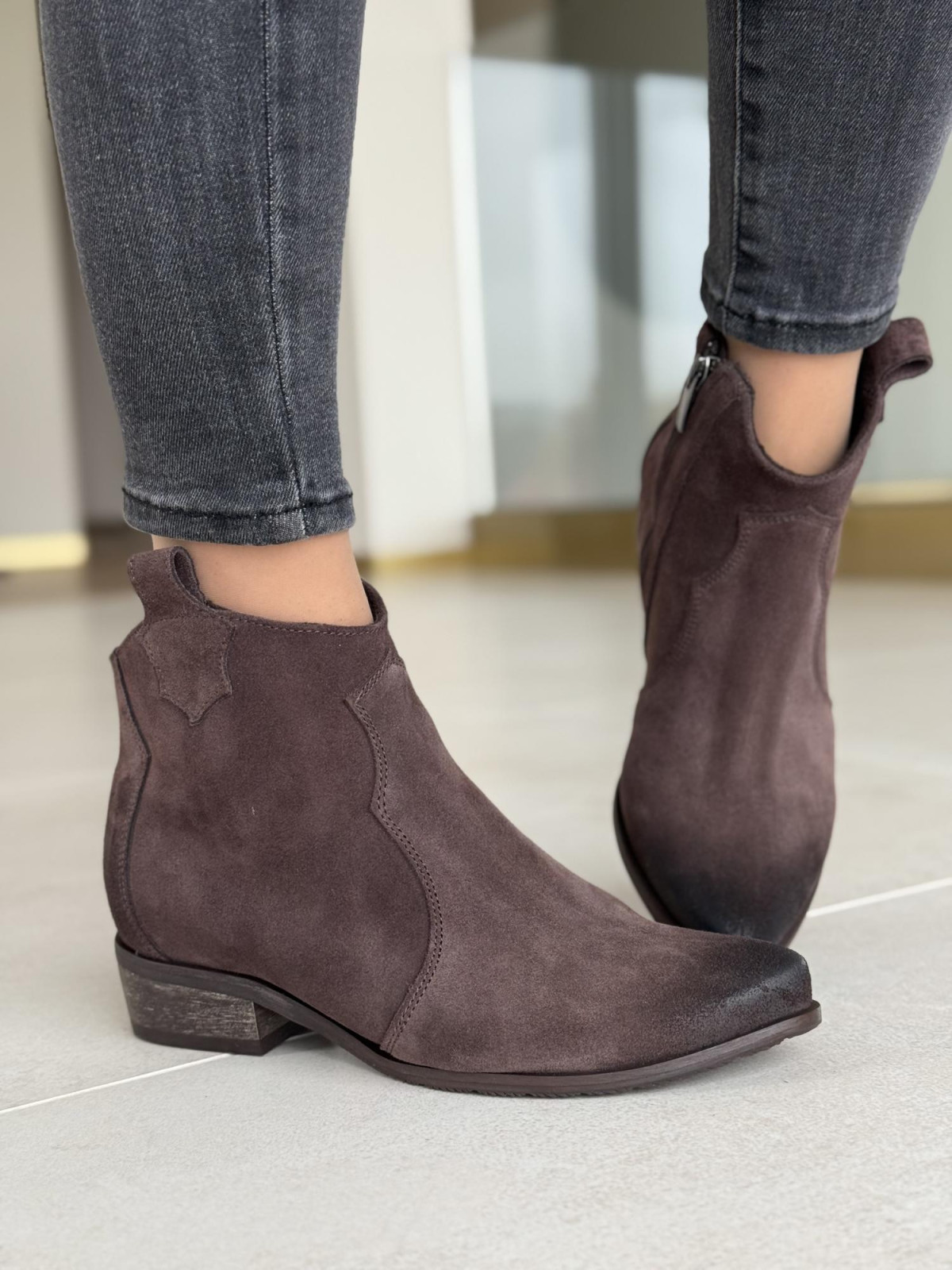 Kowbojki skórzane OLEKSY Polskiej produkcji