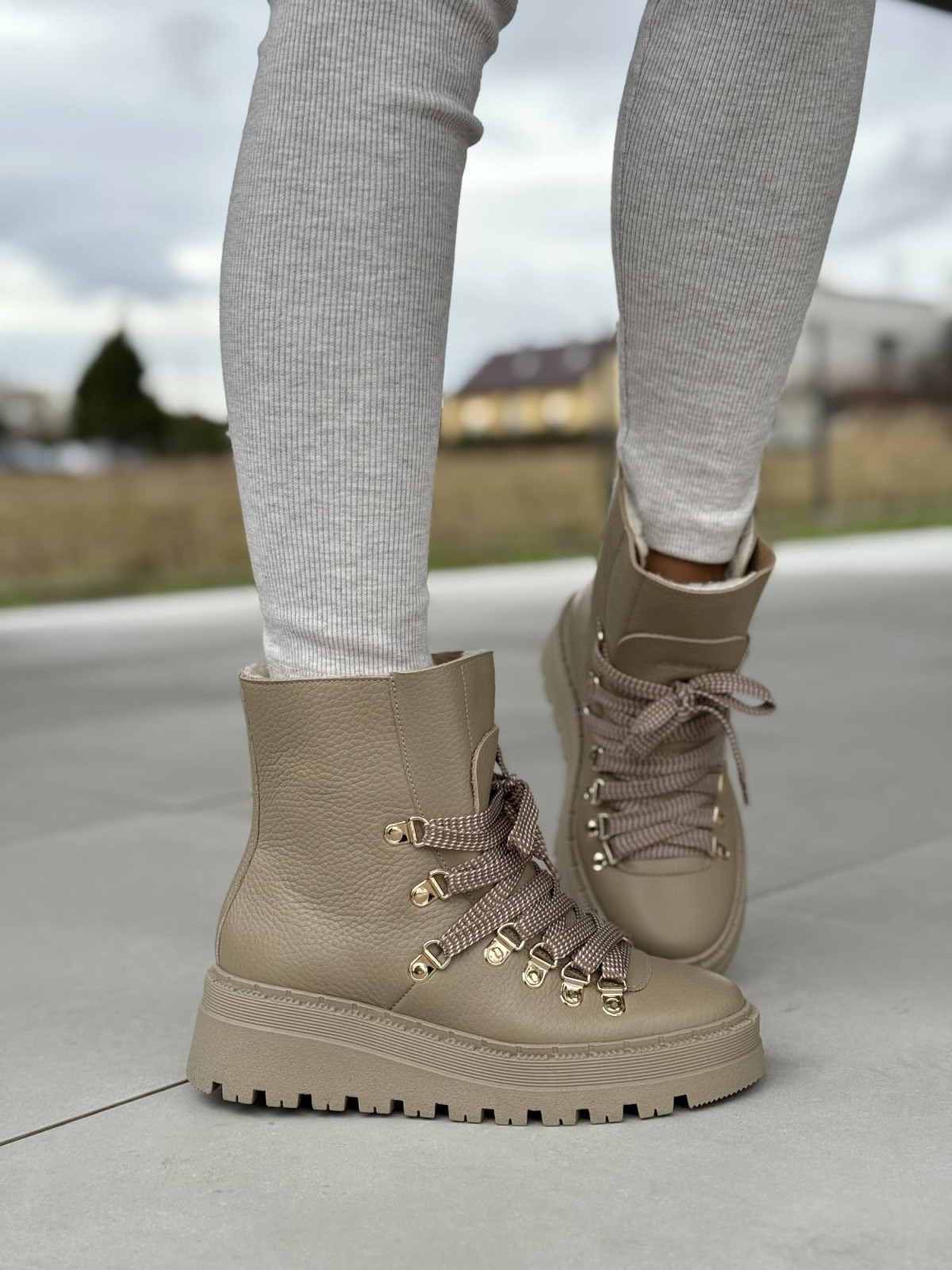 Śniegowce skórzane OLEKSY Polskiej produkcji