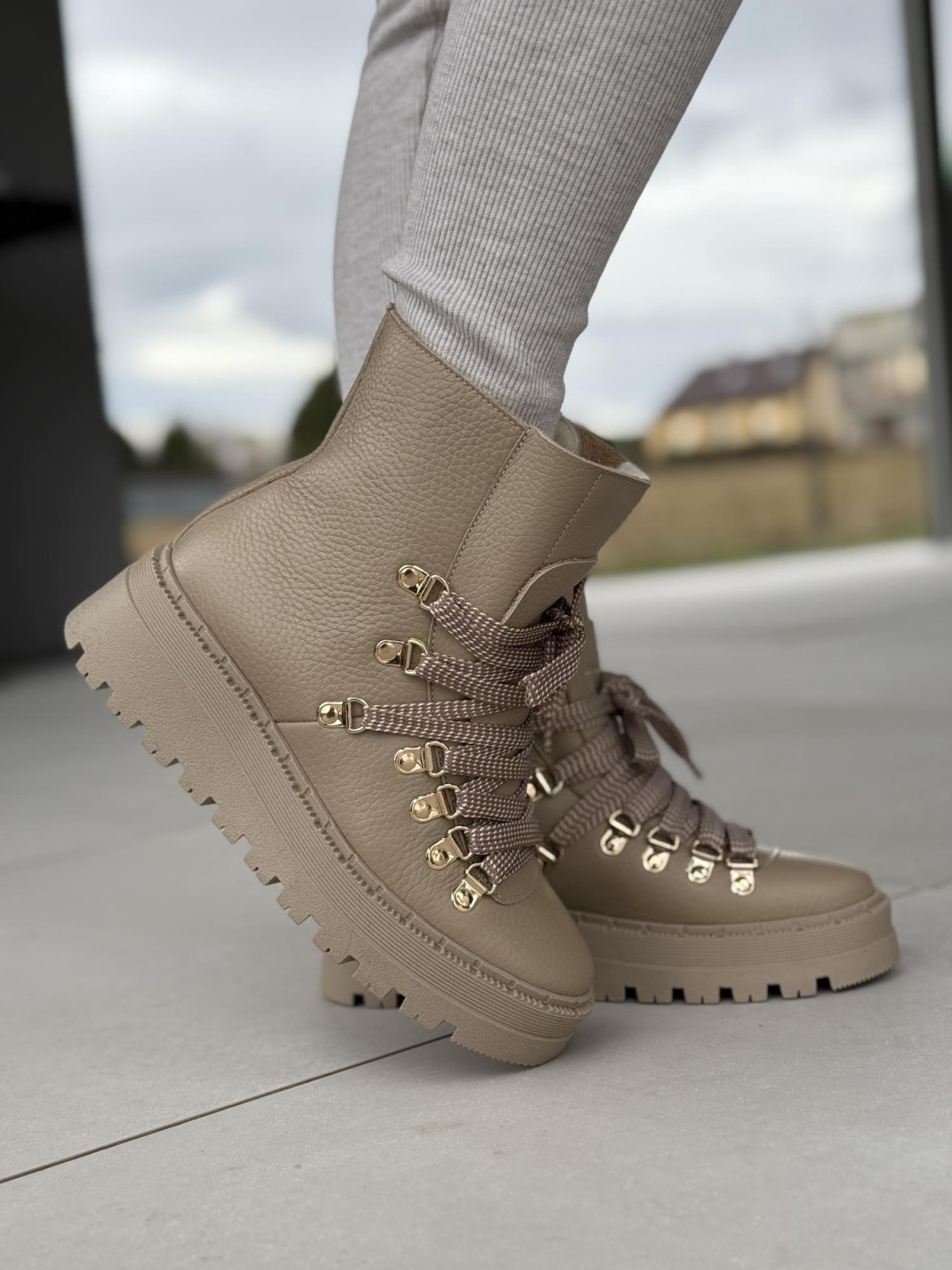 Śniegowce skórzane OLEKSY Polskiej produkcji