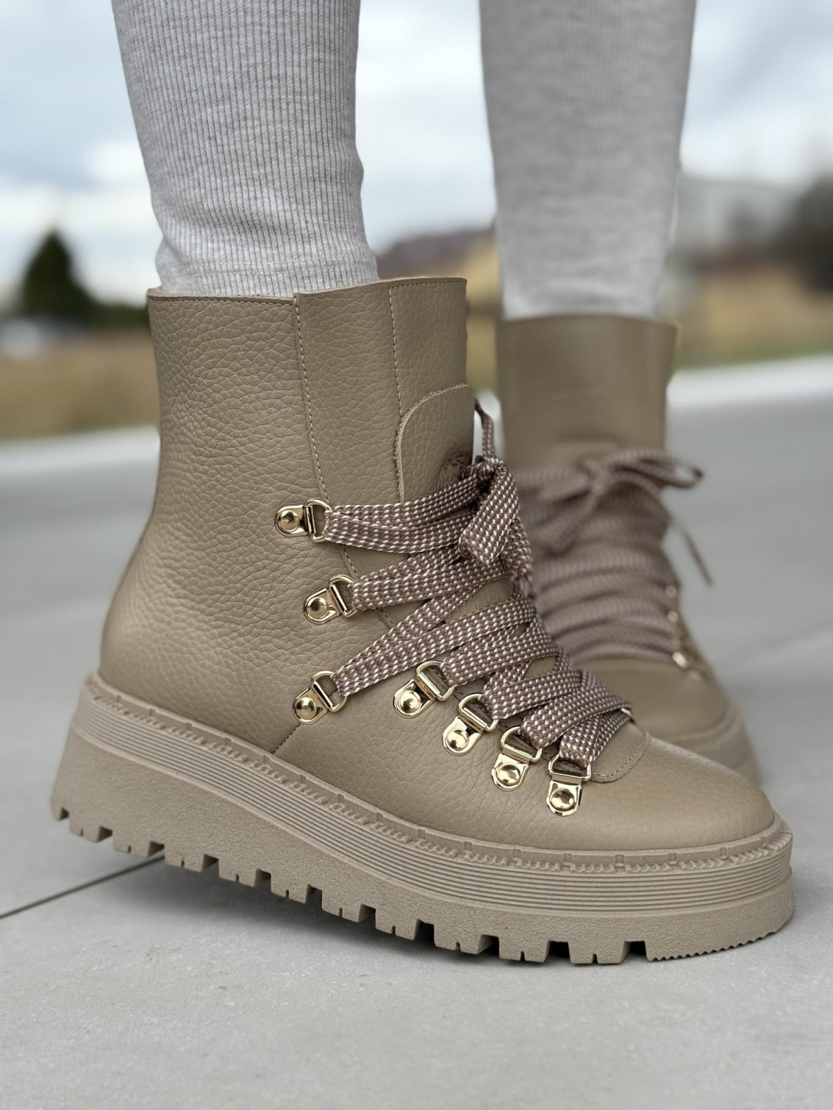 Śniegowce skórzane OLEKSY Polskiej produkcji