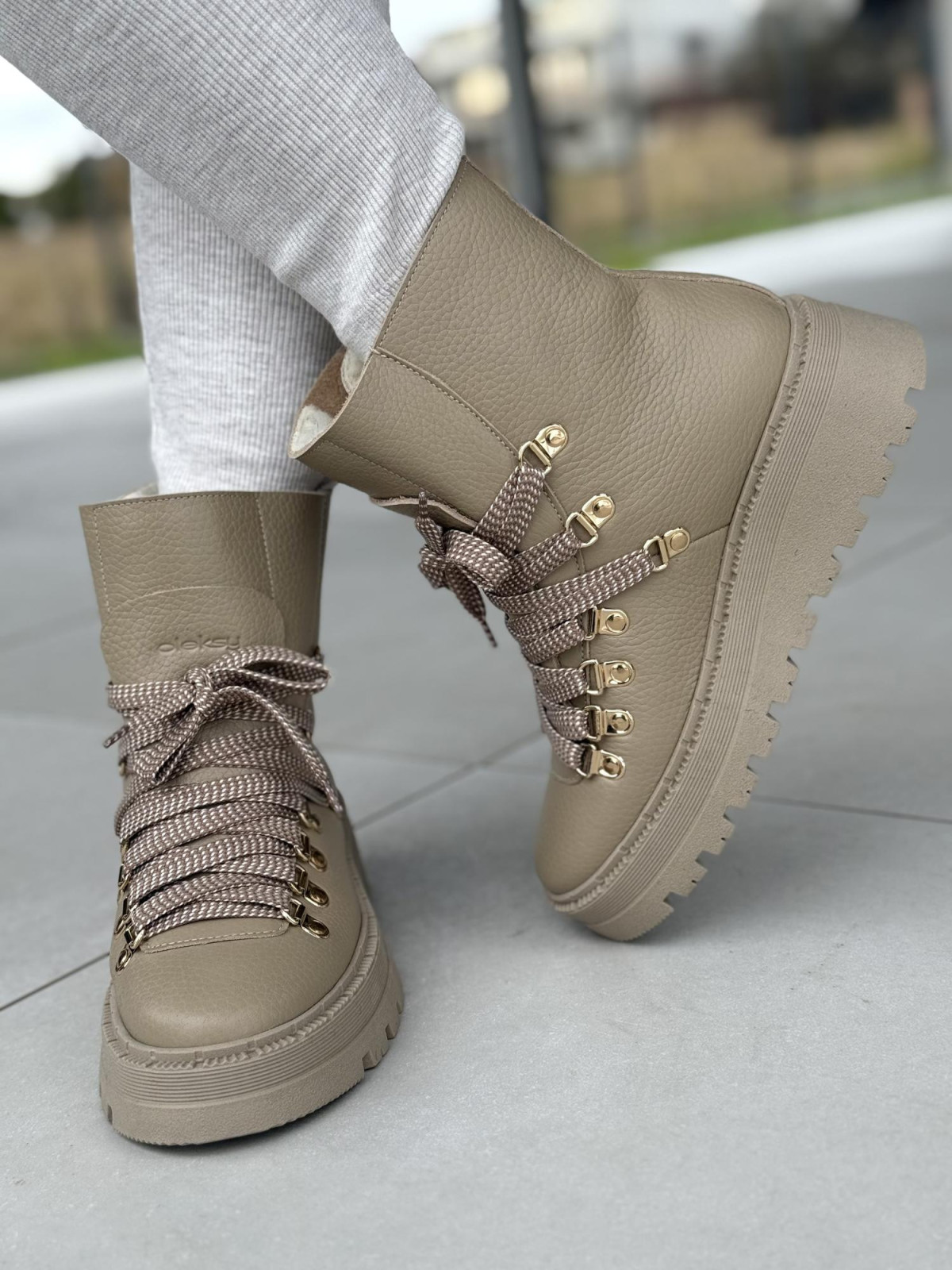 Śniegowce skórzane OLEKSY Polskiej produkcji